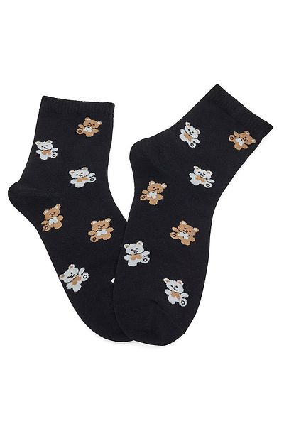 R&B White PO3 LADIES CREW SOCKS