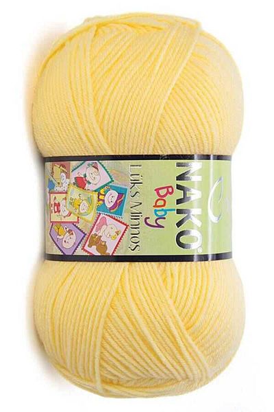 NAKO Luxury Minnoş Hand Knitting Yarn 215 Straw Yellow