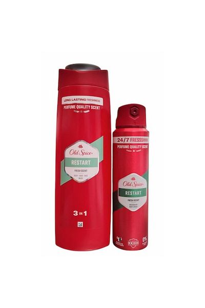 Old Spice Gel de dus Old Spice Restart, 400 ml + Deodorant spray Old Spice Restart, 150 ml