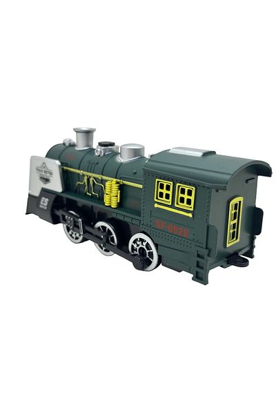 JPT Steam locomotive toy with moving gears, lights and sounds, 18cm