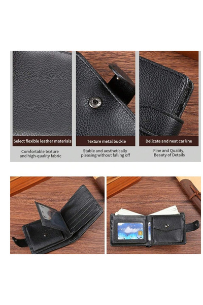 OEM Minimalist style wallet for men, bifold, Black