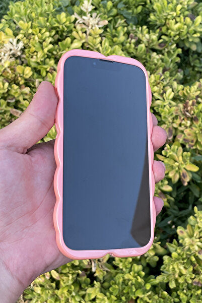 CEPSTOK İphone 13/14 Kılıf Yaprak Desenli Hologramlı Parlak Darbe Önleyici Silikon Kapak