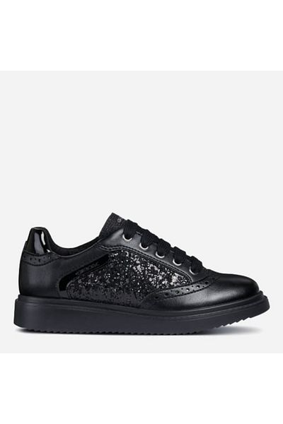 Geox Girls' sports shoes made of eco-leather with textile inserts