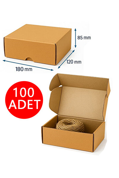kutucum 12 X 18 X 8,5 Cm 100 Adet KİLİTLİ KUTU | E-Ticaret Kargo Kutusu | KAR...