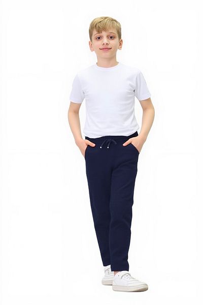 Jannock Children's Canvas Fabric Standard Leg School Pants with Elastic Waist
