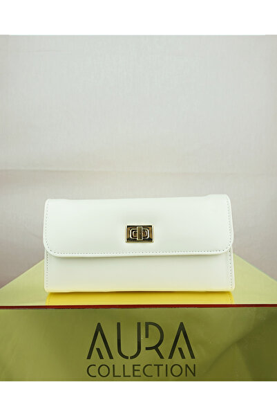 Aura Collection Online Merry Multi-Eye Faux Leather Wallet - Cream