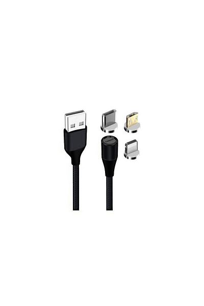 divendi-ro 3 in 1 charging and data transfer cable with 3 magnetic connectors