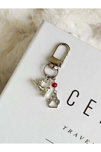 WhimsyWhite سلسلة مفاتيح على شكل مخلب قطة عتيقة، زينة للحقيبة، زينة للمحفظة