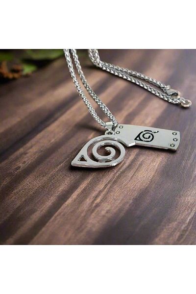 Herşey Nota Konaha Medalion Icon Necklace with 60 cm Chain |   Naruto Anime Themed Unisex Jewelry