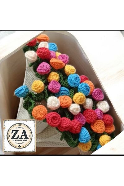 ZAHandmade Original Colorful Rose Bouquet (70cm)