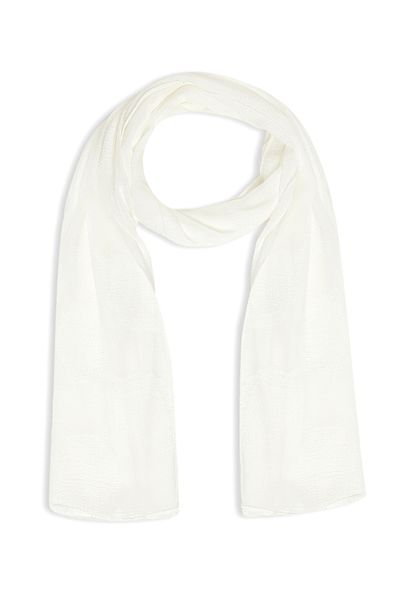 R&B White LADIES SCARF