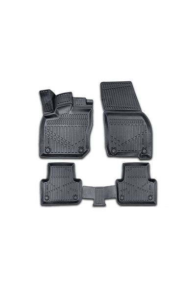 DELUXETUNING Set covorase auto cauciuc VW TIGUAN II 2023-> forma tavita 3D