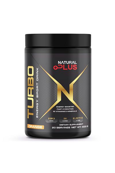 Natural Plus Turbo+Charge ,1kg ,Isotonic , Orange flavour