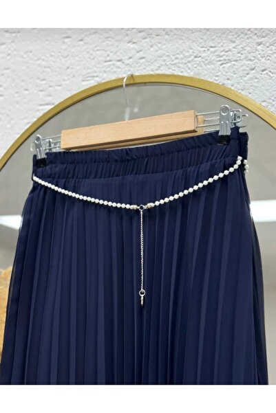 MissPul Μακριά πλισέ φούστα από σιφόν με επένδυση βολάν