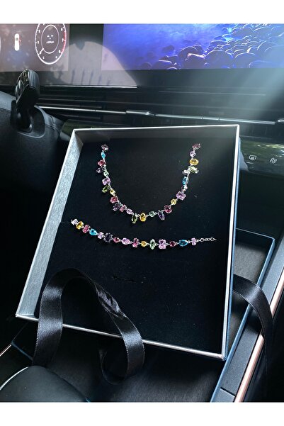 ArtBDesign Hediye Kutusunda Gema Kolye Ve Bileklik Set