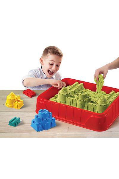 ATABY Secret Sand Sand Castle Building Set (750Gr Kinetic Sand, Tray and 4 Molds)