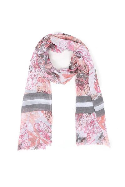 R&B Pink LADIES FLORAL SCARF