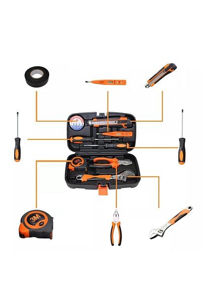 divendi-ro Tool Kit, 8 Pieces, Storage Box