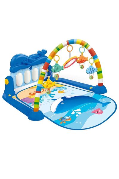 ADİL OYUNCAK piyanolu bebek oyun halısı aktivte matı su yenidoğan aynalı müzikli ışıklı