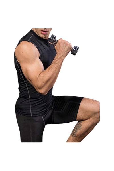 OEM Set of 3 Compression Shirts for Men, Sports, Quick Drying, High Elasticity, Multicolor