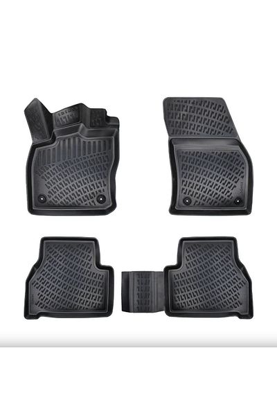 DELUXETUNING Set covorase auto cauciuc VW Caddy 2021-> forma tavita
