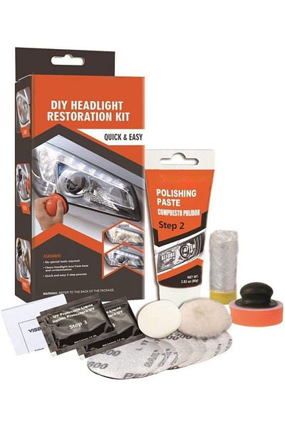 divendi-ro Professional car headlight polish kit with many accessories
