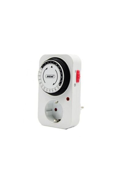 divendi-ro Plug adaptor programmable mechanical, with 24h timer, 16A, max 3600W - White