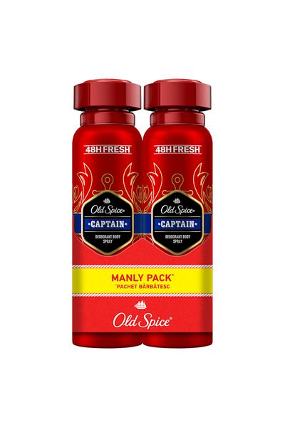 Old Spice 2x Deodorant Old Spice Spray Captain, 150 ml