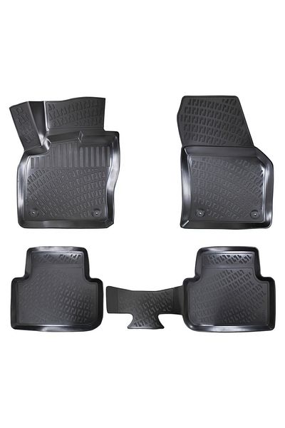 DELUXETUNING Set covorase auto cauciuc VW Tiguan II 2016> forma tavita