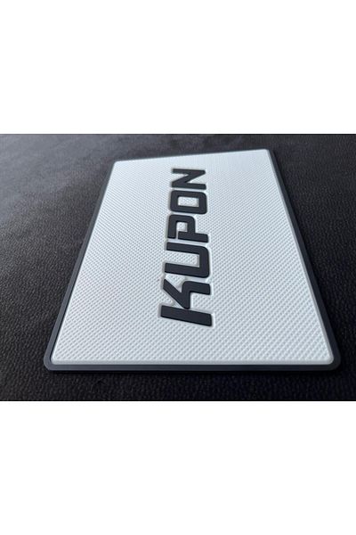 CEBECİOTO Black Anti-Slip Torpedo Pad on White Top of Kupon