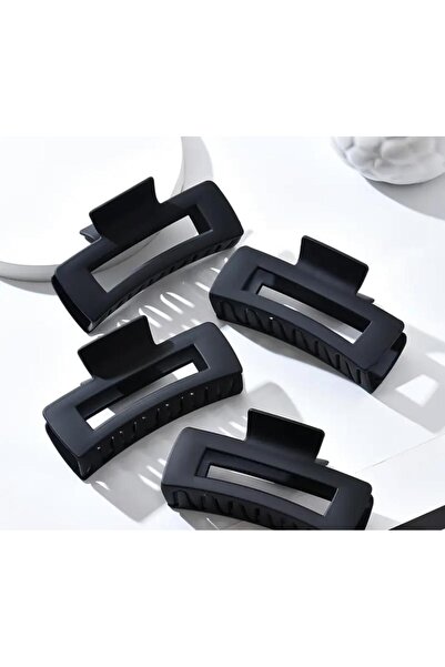 Misens مجموعة من 2 مشبك أسود مستطيل مزدوج