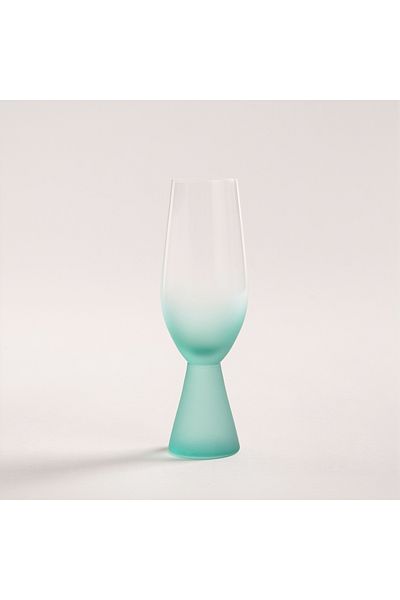 Generic Stem Glass Set Blue Base Plain 4 Pcs Stem Glass
