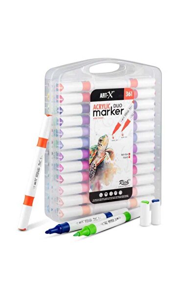 Rich Artx Acrilic Marker Duo 36-Piece Acrylic Pen Set /