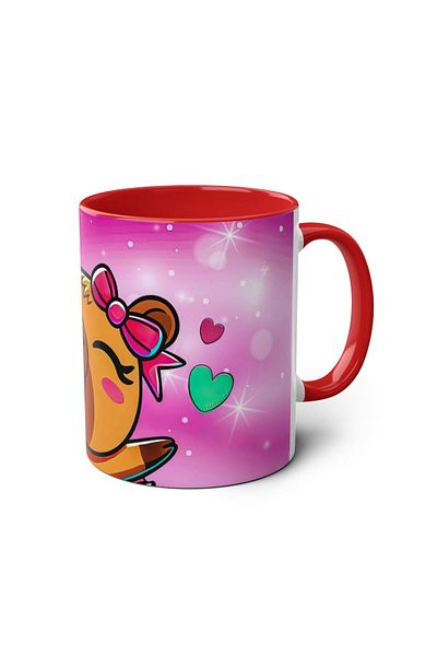 DUBLEMETRE Cute Piggy Printed Mug