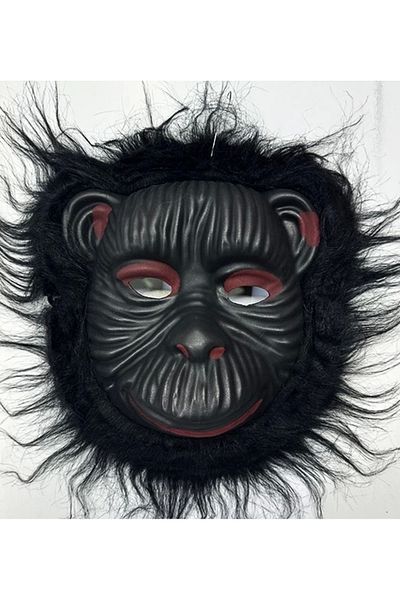 PRATİKOBA Orangutan Mask - Monkey Mask - Gorilla Mask Adult and Child Compatible Black Color Model 4
