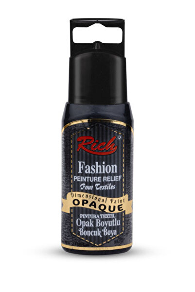 Rich Boyutlu Boncuk Boya 60cc Opak Siyah