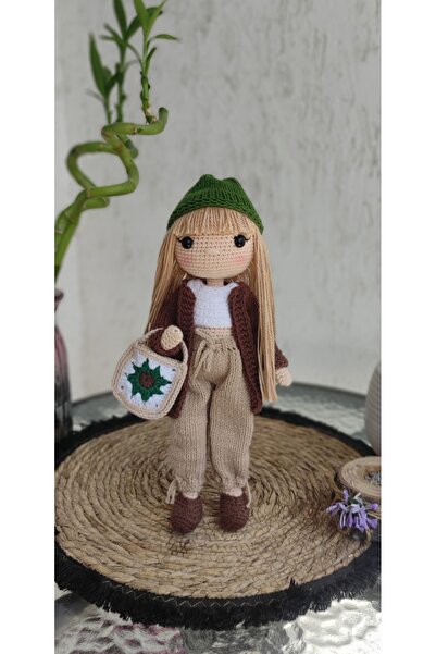 YUSUF TOKTAS TOYS CITY Toyscity Yeşil Bereli Melodi Bebek Amigurumi Örgü Oyuncak