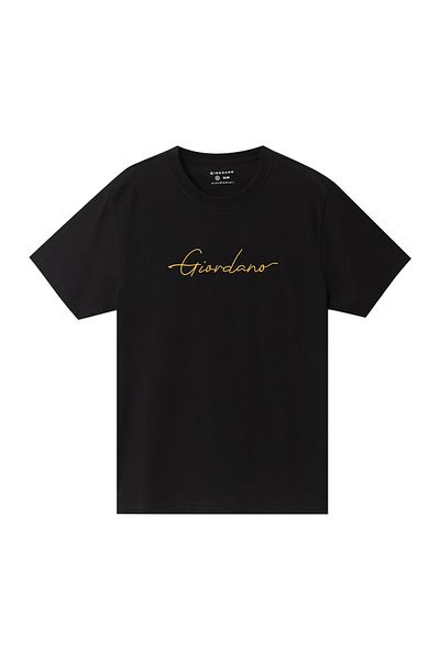 Giordano تي شيرت رجالي بطبعة مميزة