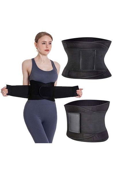 Welora Centură abdominală modelatoare din neopren, neagră, mărimea M - Negru