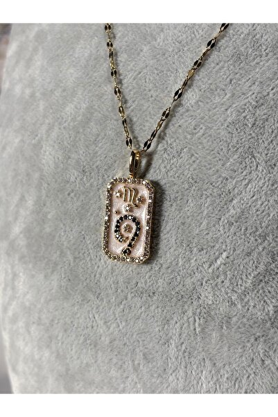 Uzak Işıklar قلادة من الفولاذ برج العقرب حجر الزركون ذهبي