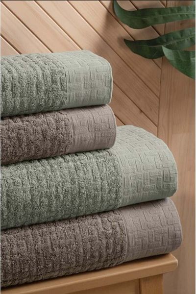 Altınbaşak Bathroom Set Dark Beige Green