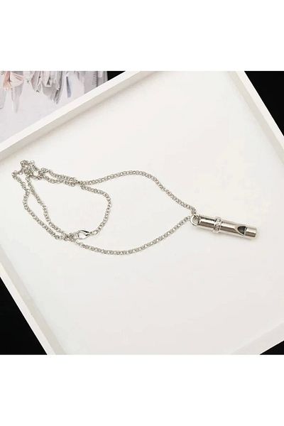 PRATİKOBA Earthquake Whistle Steel Pendant