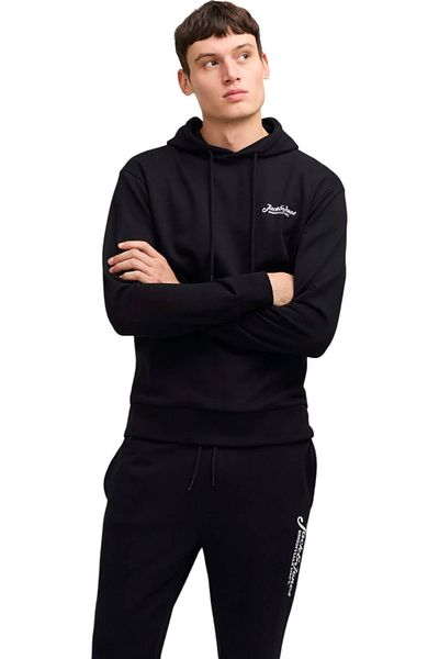 Jack & Jones Κουκούλα Hanorac JACK & JONES Beau - 12268436-Μαύρο