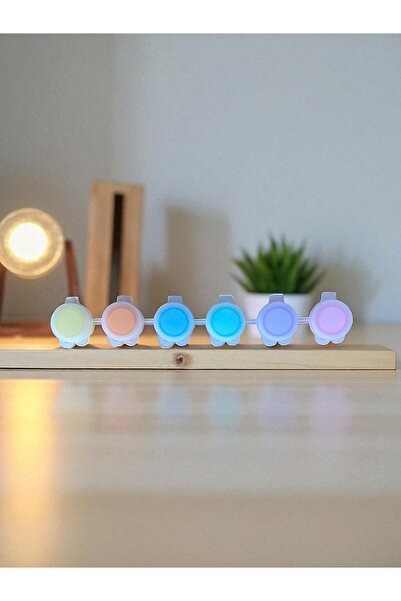 Asra Akrilik Boya Çocuk Boyama Tuval Boyama (3'er ml Hazneli 6'lı Akrilik Boy...