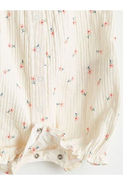 LC Waikiki Lcw Baby Crew Neck Floral Baby Girl Romper and Headband