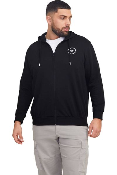 Jack & Jones Hanorac JACK & JONES Simon Hood FZ PLS - 12274349-Μαύρο