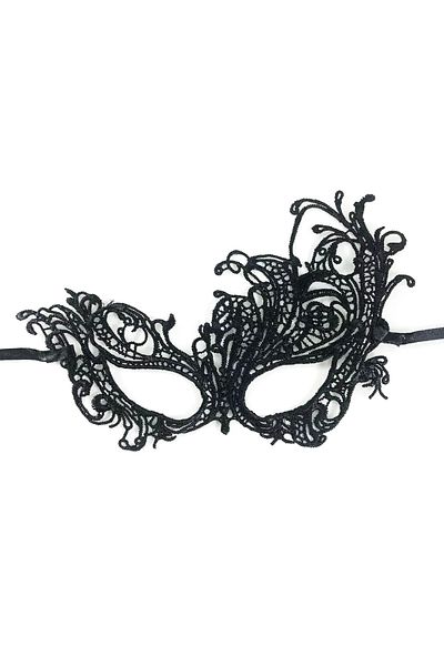 PRATİKOBA Black Color Lace Cut Lace Embroidered Prom Party Mask No 1