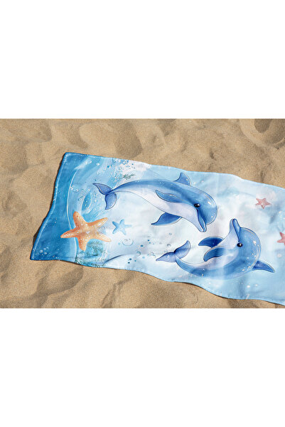 Erays Home Cute Dolphins Marine Beach Towel Unisex Beach Sea Towel Summer Towel