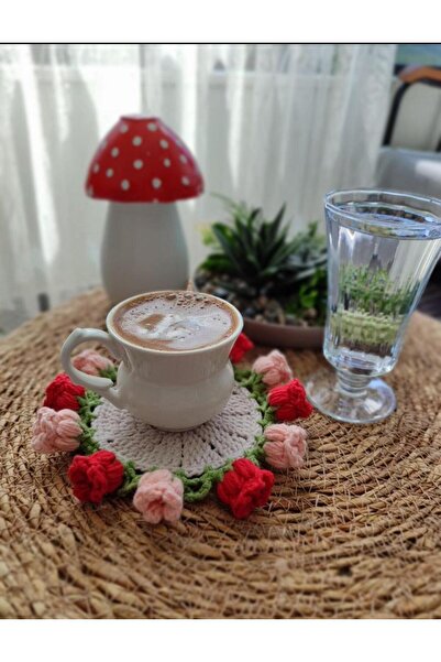 Charme Elegant el örgüsü bardak altlığı