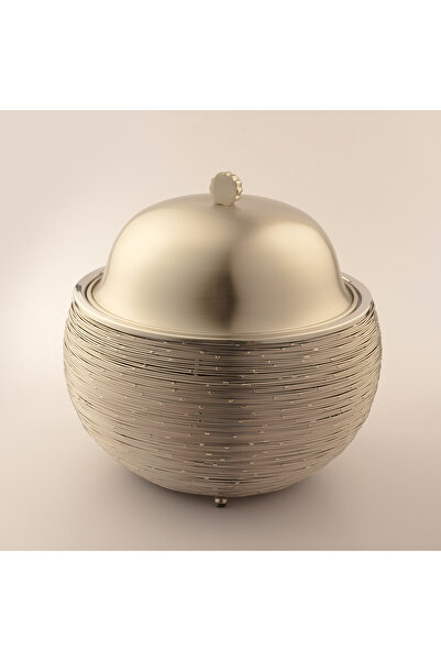 LA MESA Stainless Steel Food Warmer 5L Nickel Lid, Champagne Gold